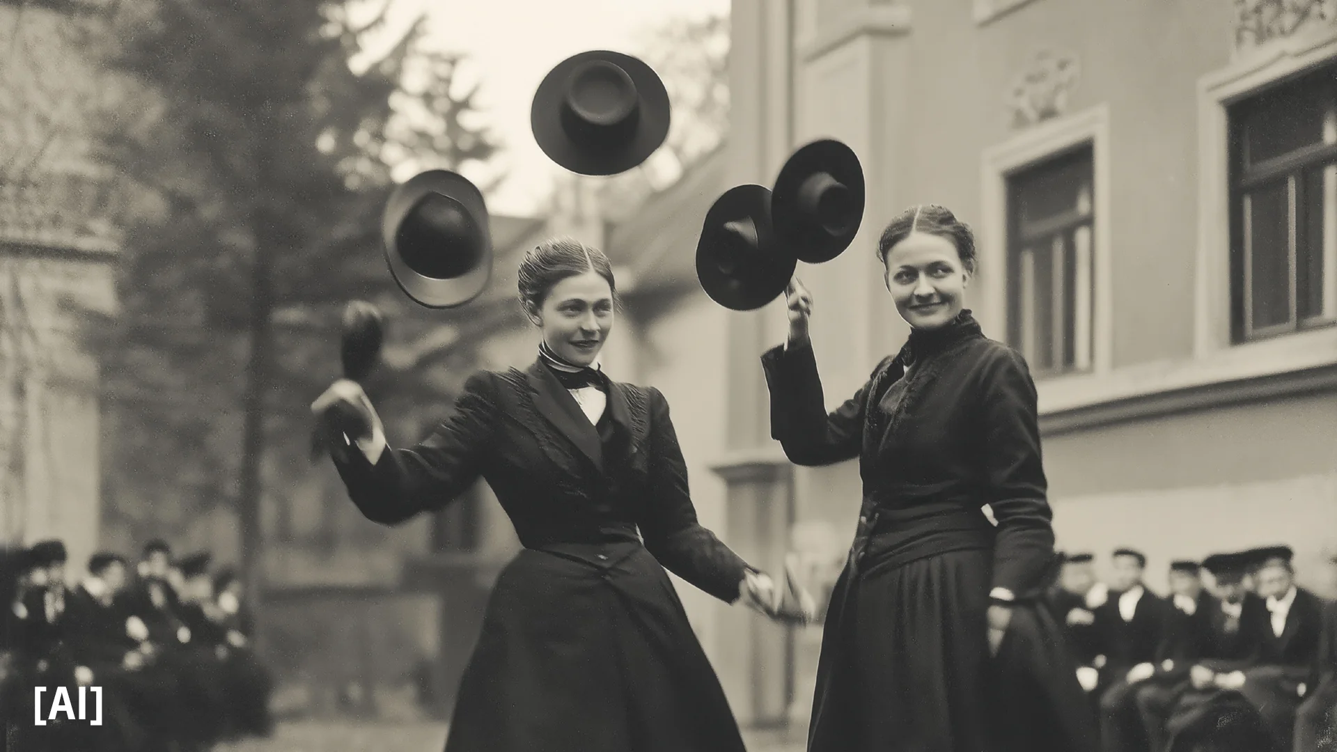 Eine Wissenschaftlerin und ein Wissenschaftler arbeiten hinter einer Glasfassade und mischen Chemikalien mit Großgeräten.